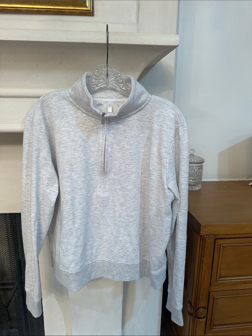 Light Gray Quarter-Zip Wonen’s Pullover